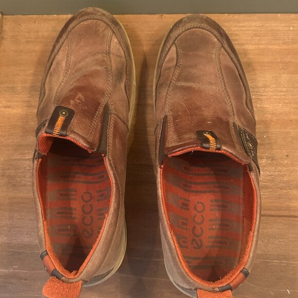 Ecco Mens Brown Slip On Loafer Moccasins Size 44 EU - Picture 7 of 8